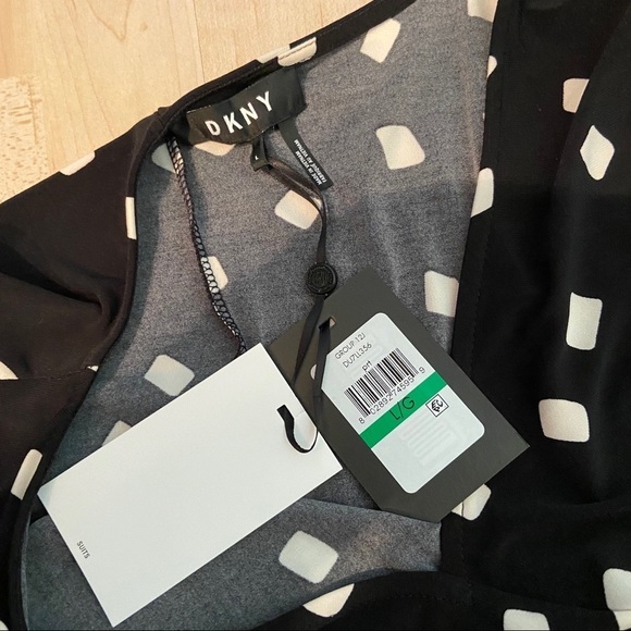 NWT DKNY peplum polka dot top - Picture 5 of 9